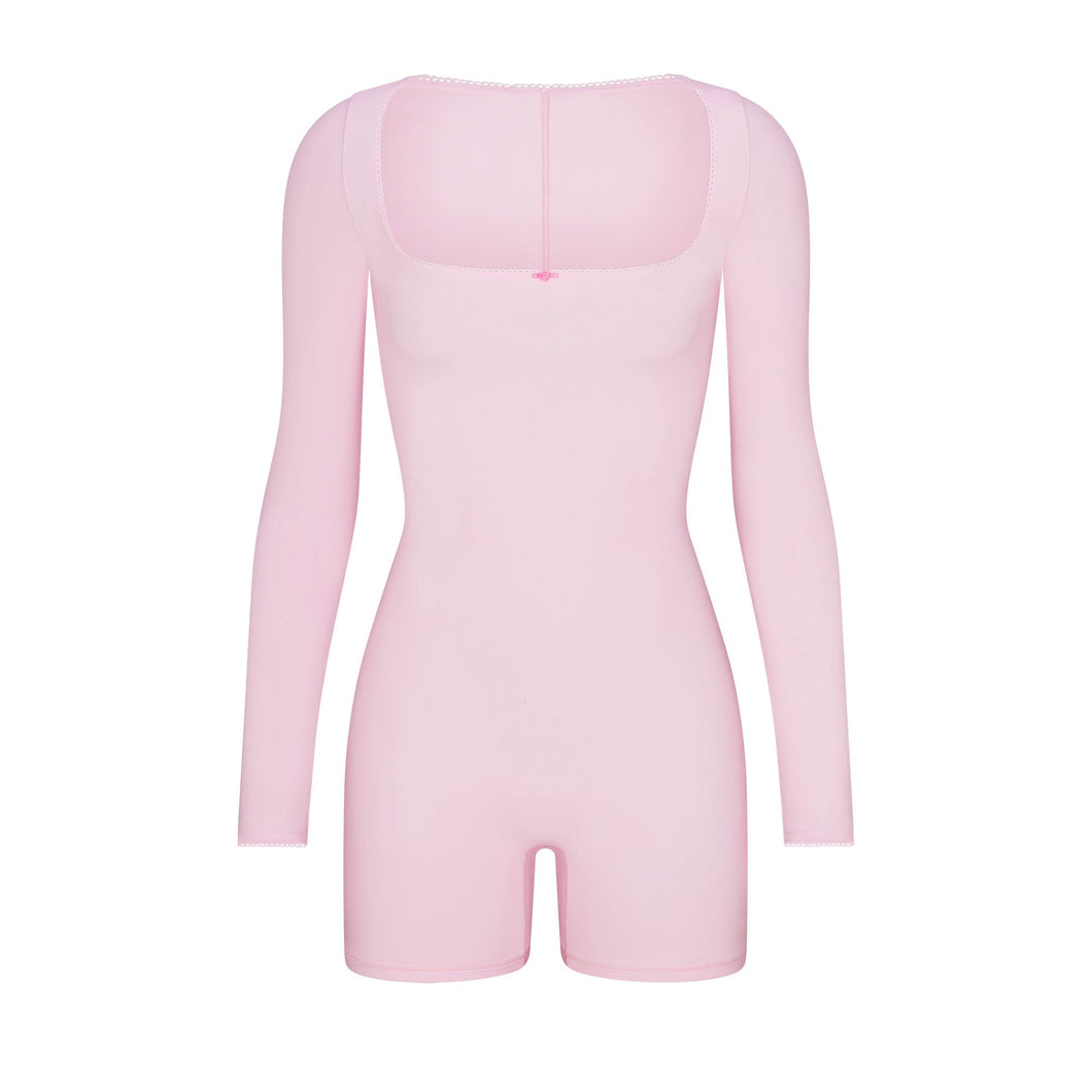 FITS EVERYBODY PICOT LONG SLEEVE ONESIE | CHERRY BLOSSOM TONAL