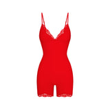 FITS EVERYBODY LACE TRIANGLE ONESIE | CAYENNE