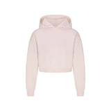 COTTON FLEECE SHRUNKEN HOODIE | BARELY PINK
