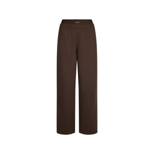 COTTON FLEECE OVERSIZED DOUBLE WAISTBAND PANT | DARK SEPIA
