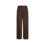 COTTON FLEECE OVERSIZED DOUBLE WAISTBAND PANT | DARK SEPIA