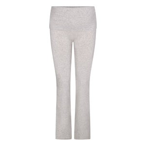 COTTON JERSEY MATERNITY FOLDOVER PANT | LIGHT HEATHER GREY