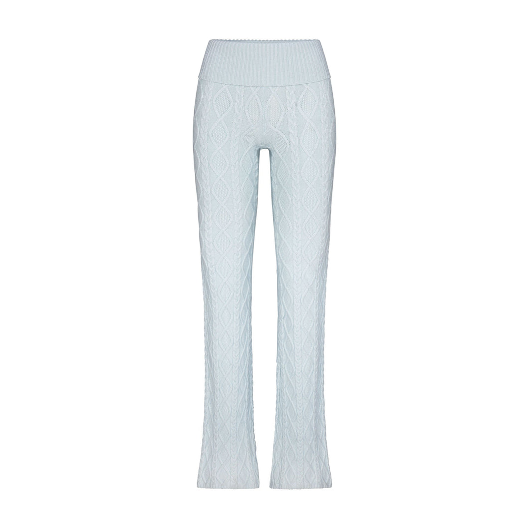 SWEATER KNIT FOLDOVER PANT | CLOUD