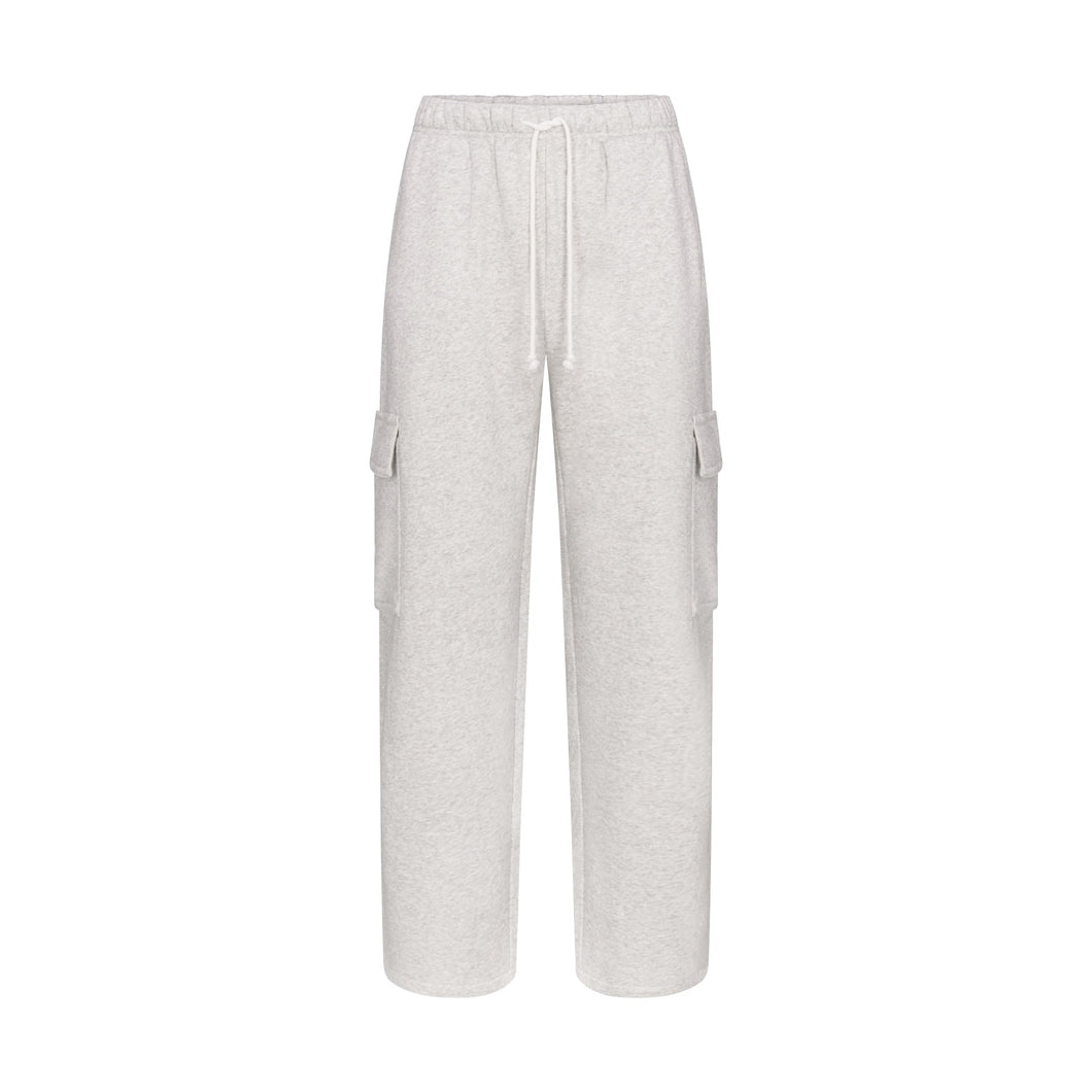 FLEECE LOUNGE MENS CARGO PANT | LIGHT HEATHER GREY