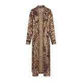 DOLCE&GABBANA X SKIMS SILK LONG ROBE | LEOPARD