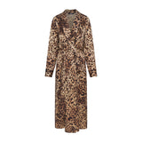 DOLCE&GABBANA X SKIMS SILK LONG ROBE | LEOPARD