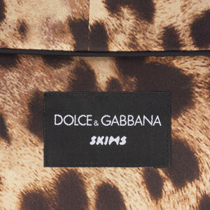 DOLCE&GABBANA X SKIMS SILK LONG ROBE | LEOPARD