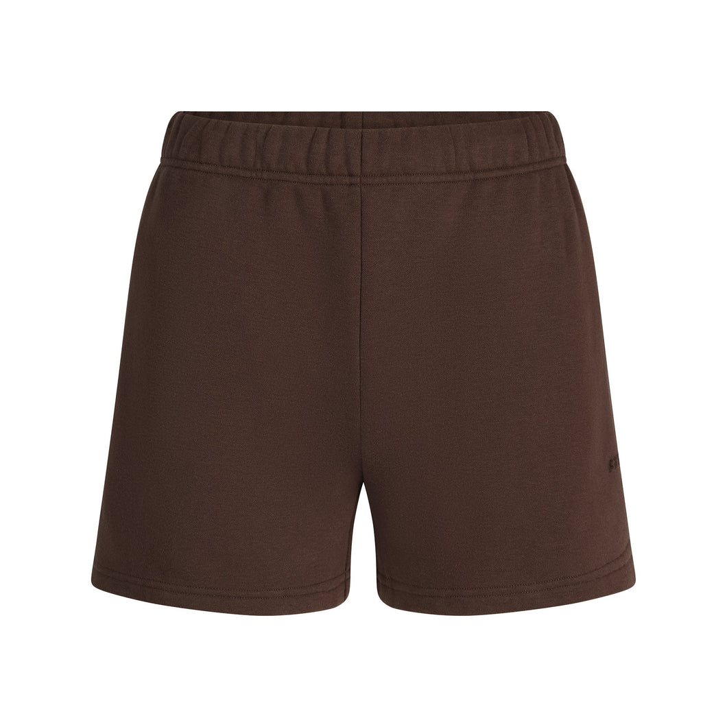 COTTON FLEECE CLASSIC SHORT | DARK SEPIA