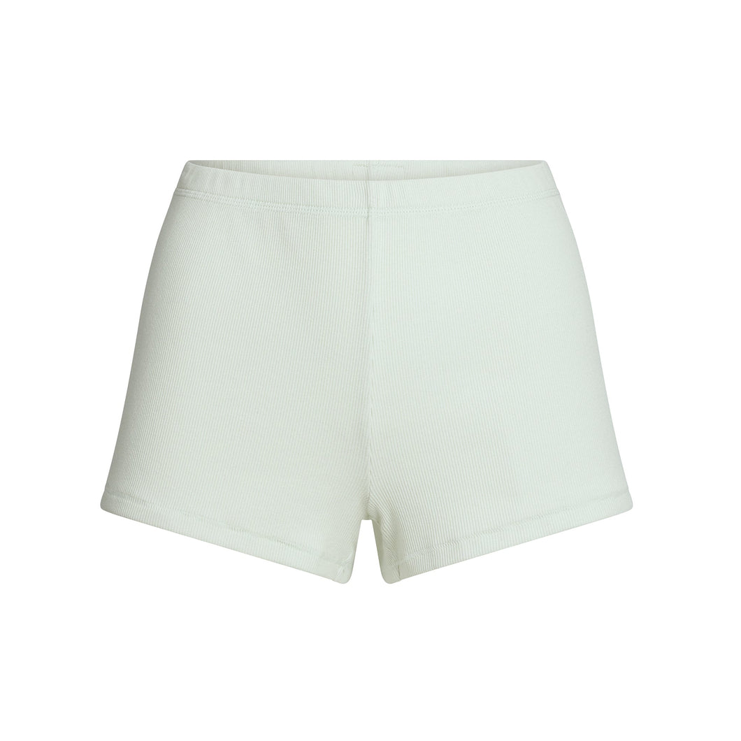 COTTON RIB LOOSE SHORT | SPEARMINT