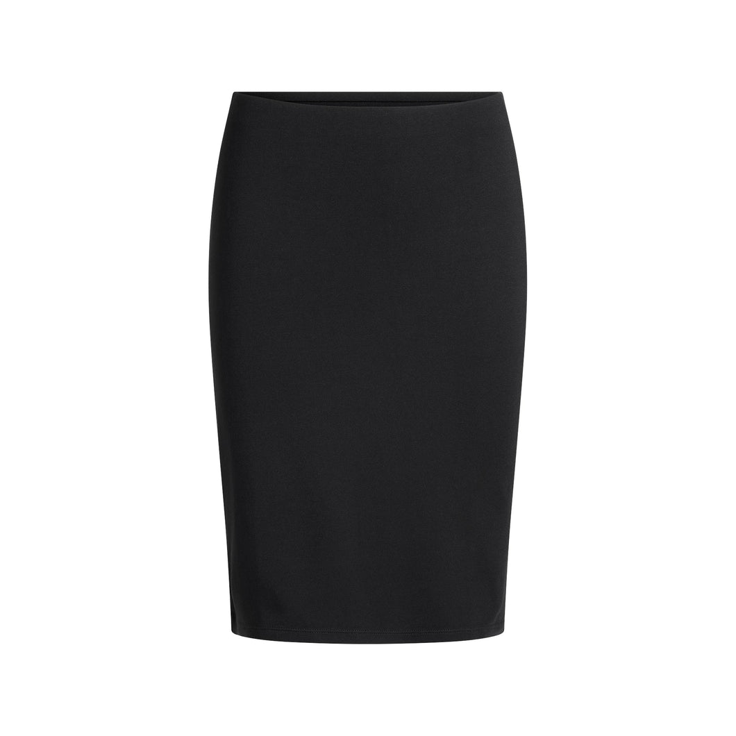 SMOOTH LAYERS MIDI SKIRT | OBSIDIAN