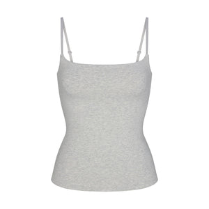 COTTON JERSEY CAMI | LIGHT HEATHER GREY