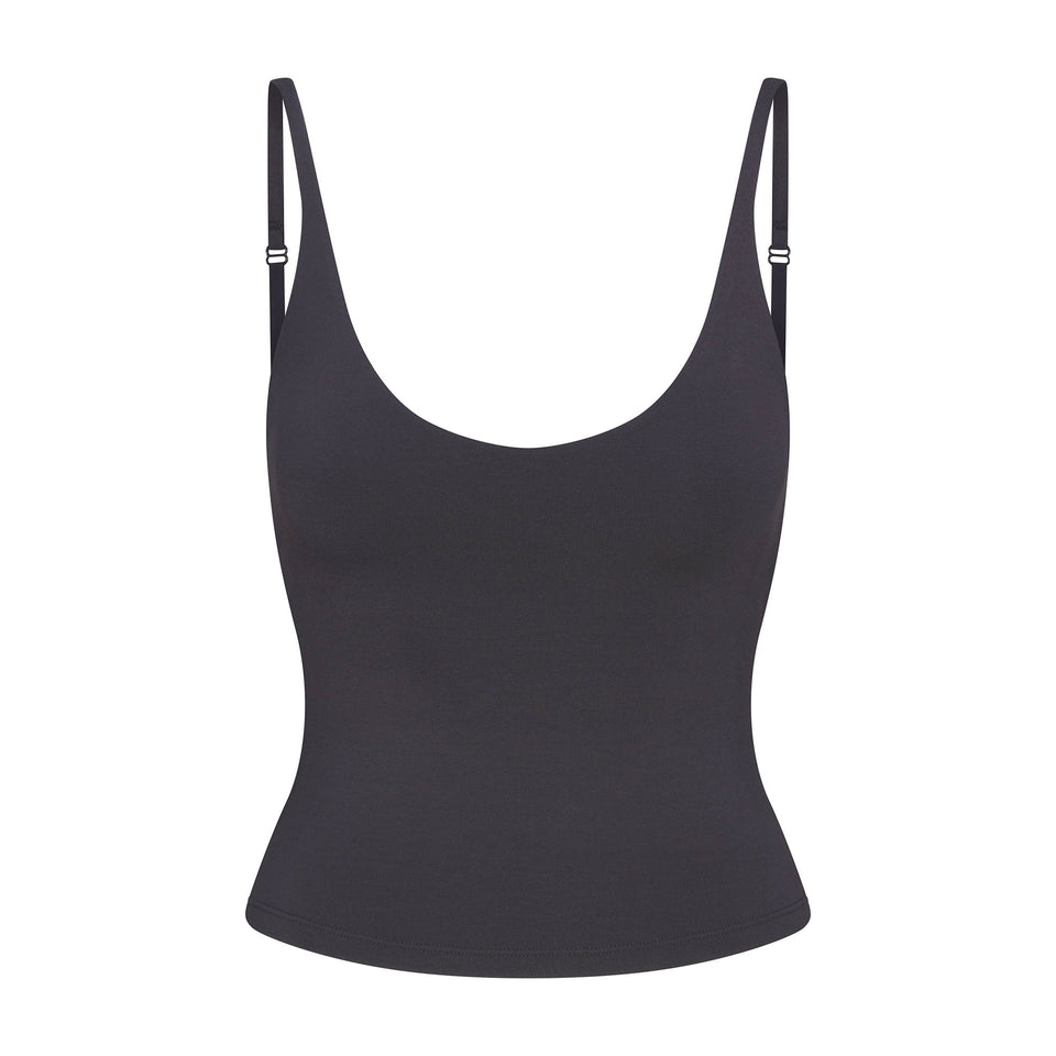 SMOOTH LAYERS SCOOP NECK CAMI | GRAPHITE