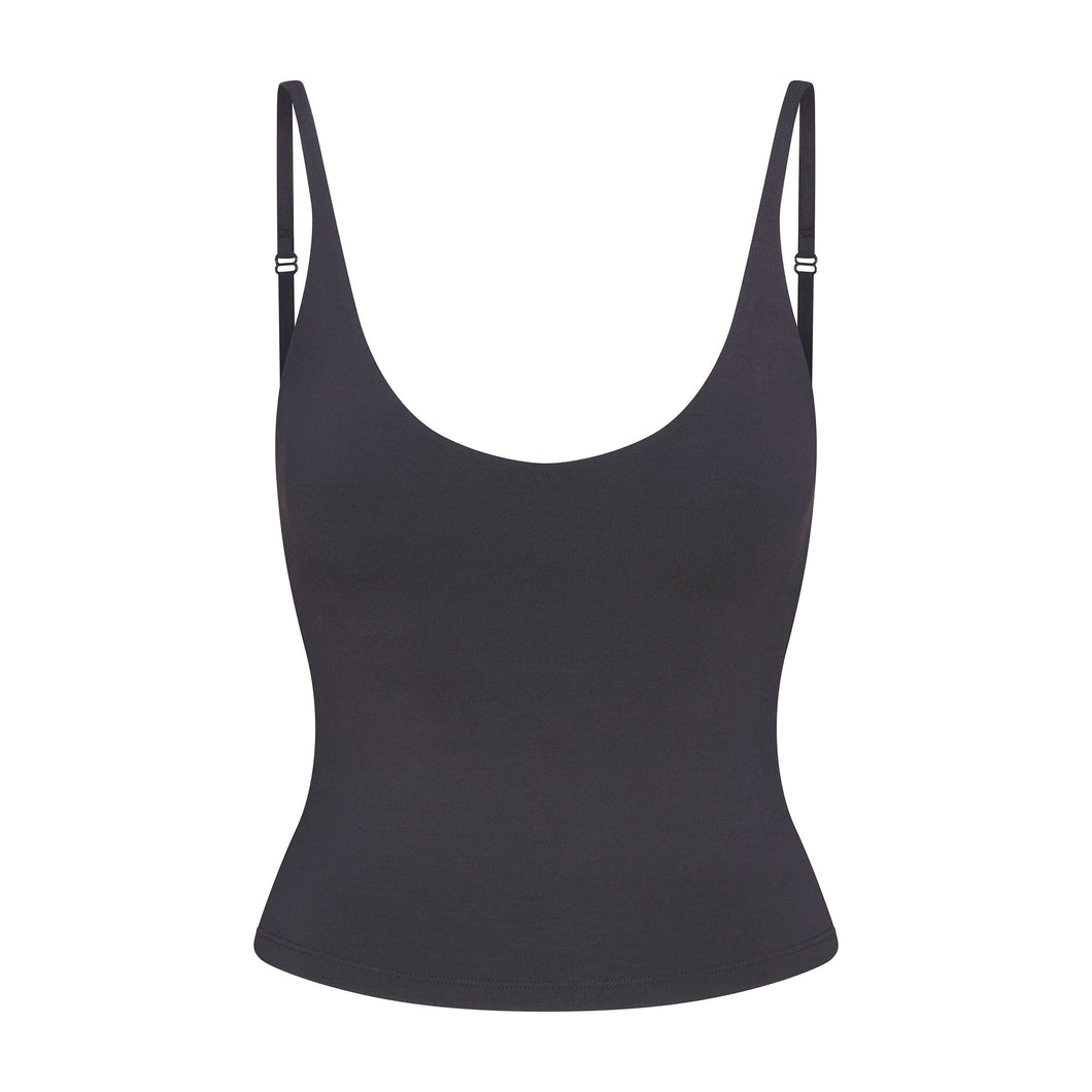 SMOOTH LAYERS SCOOP NECK CAMI | GRAPHITE
