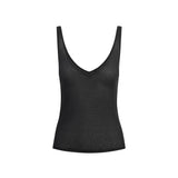 SHEER RIB V NECK TANK | SOOT