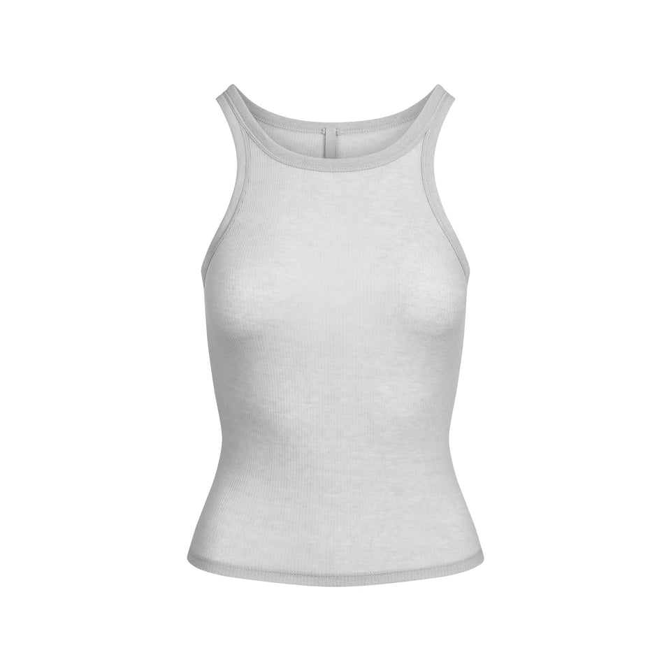 SHEER RIB TANK | LIGHT HEATHER GREY