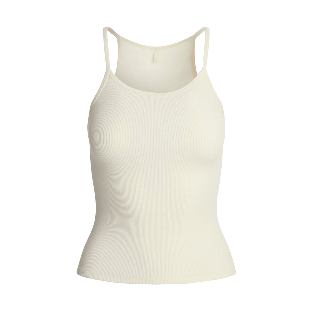 COTTON RIB LONG CAMI | MARBLE