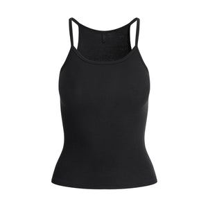 COTTON RIB LONG CAMI | SOOT