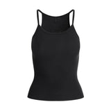 COTTON RIB LONG CAMI | SOOT