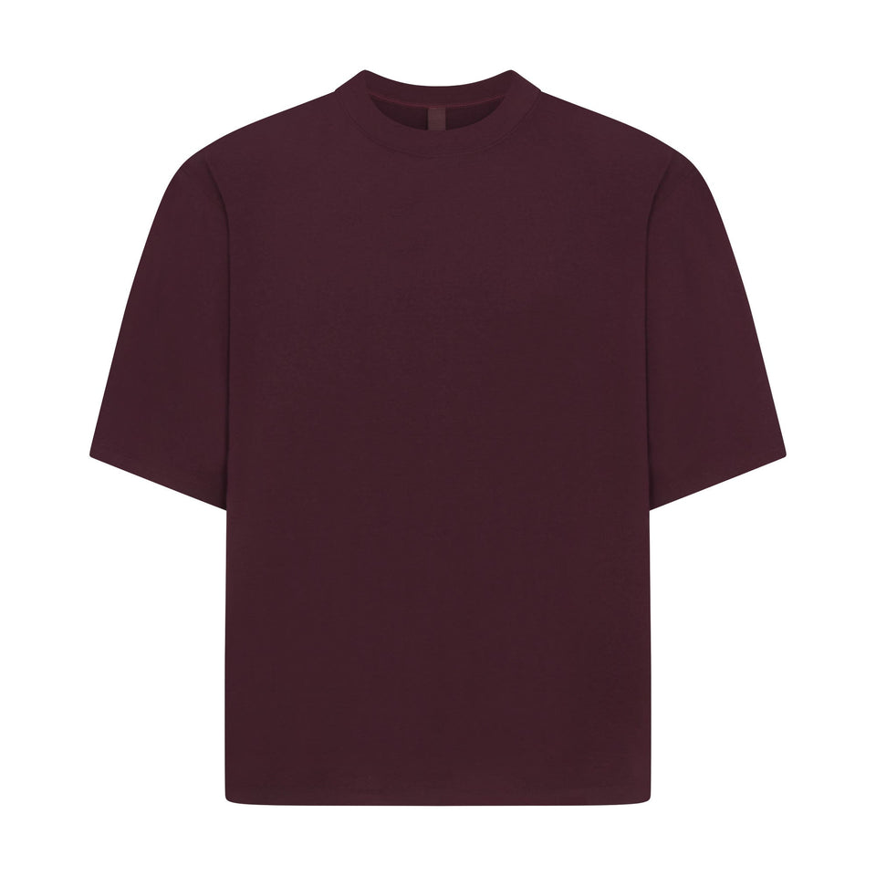 JERSEY LOUNGE MENS BOXY MOCK NECK | CURRANT