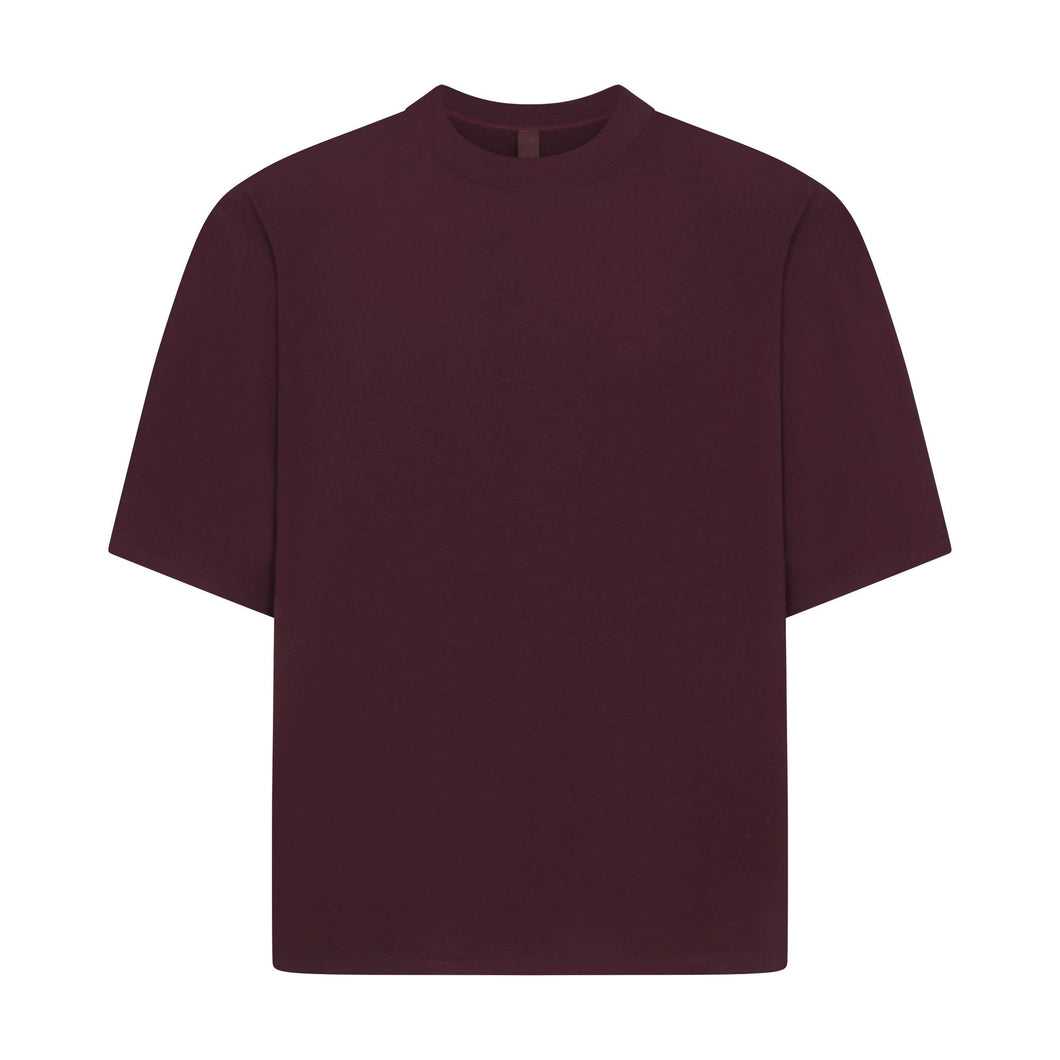 JERSEY LOUNGE MENS BOXY MOCK NECK | CURRANT