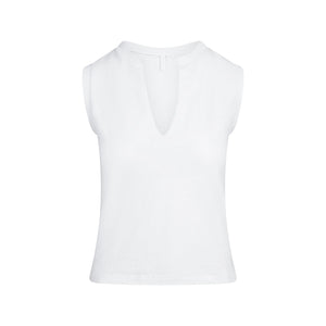 WORN IN JERSEY SPLIT NECK MUSCLE TANK | SNOW