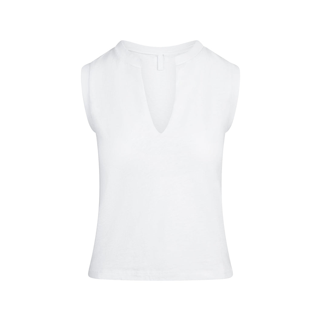 WORN IN JERSEY SPLIT NECK MUSCLE TANK | SNOW