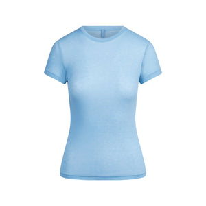 SHEER RIB T-SHIRT | BLUE BELL