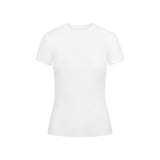SHEER RIB T-SHIRT | SNOW