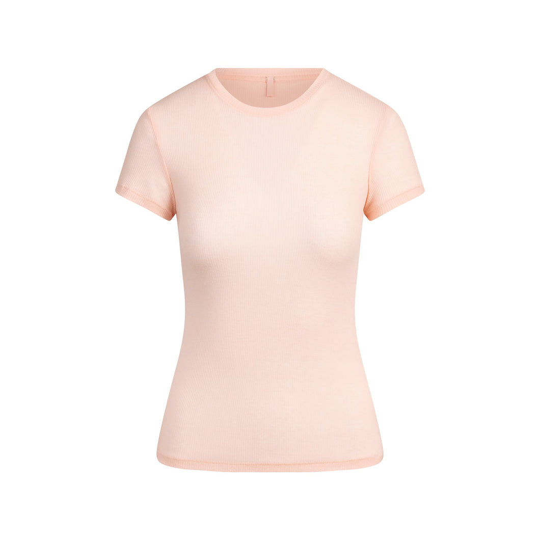SHEER RIB T-SHIRT | VILLA
