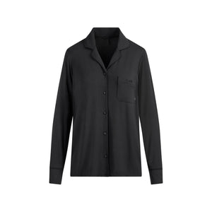 SKIMS SLEEP LONG SLEEVE BUTTON UP SET | ONYX