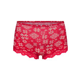 FITS EVERYBODY LACE TRIANGLE CAMI AND BOY SHORT SET | RED SNOWFLAKE FAIR ISLE