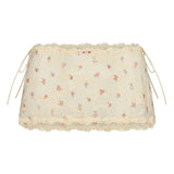 STRETCH LACE TIE SIDE MINI SKIRT | BUTTER ROSEBUD PRINT