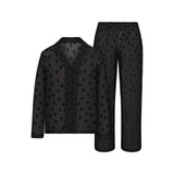 SHEER VELVET LONG SLEEP SET | ONYX