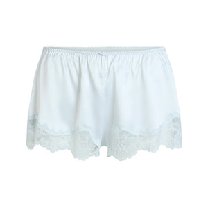 WOVEN SHINE LACE BABYDOLL AND SHORT SET | CLOUD