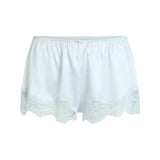 WOVEN SHINE LACE BABYDOLL AND SHORT SET | CLOUD