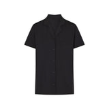 SKIMS SLEEP SHORT SLEEVE BUTTON UP SET | ONYX