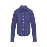 COTTON POPLIN MICRO SHORT SLEEP SET | NAVY CHECK