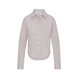 COTTON POPLIN MICRO SHORT SLEEP SET | SILVER CHECK