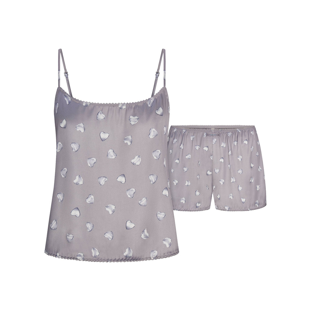 WOVEN SHINE CAMI AND SHORT SLEEP SET | MIRROR BALLOON PRINT