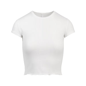 DROP NEEDLE POINTELLE BABY TEE | SNOW