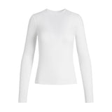 SHEER RIB LONG SLEEVE T-SHIRT | SNOW