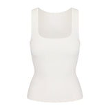 COTTON RIB LONG TANK | MARBLE