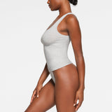 COTTON RIB LONG TANK | LIGHT HEATHER GREY