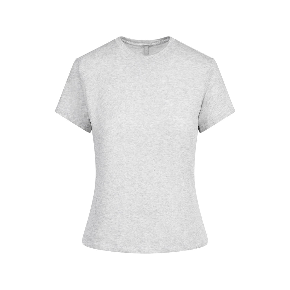 SHEER JERSEY T-SHIRT | LIGHT HEATHER GREY