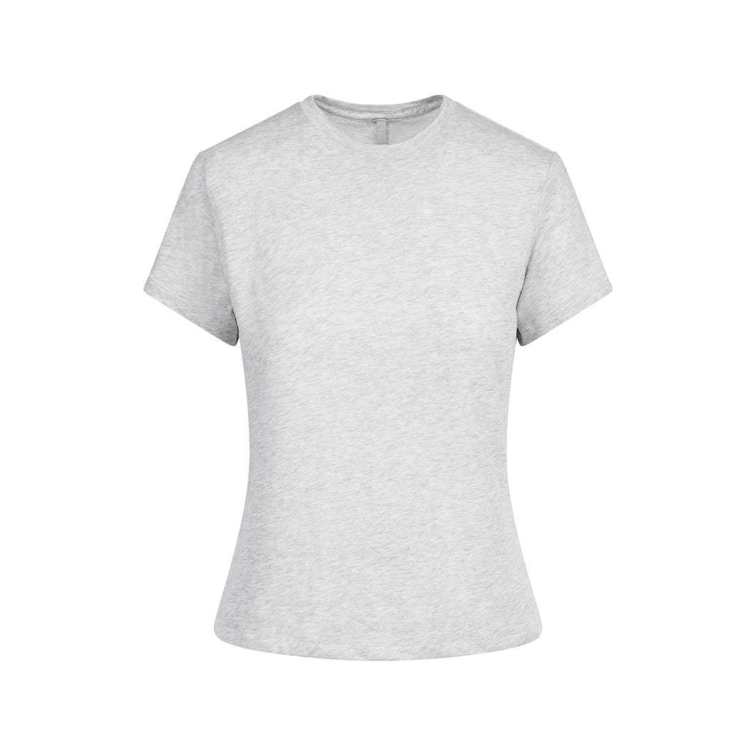 SHEER JERSEY T-SHIRT | LIGHT HEATHER GREY