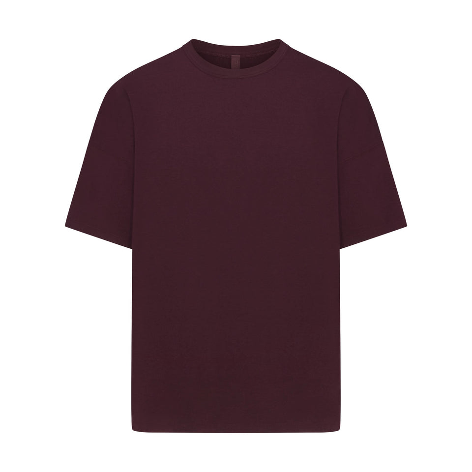 JERSEY LOUNGE MENS OVERSIZED T-SHIRT | CURRANT