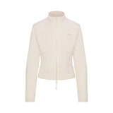 FLEECE LOUNGE FITTED JACKET | ECRU
