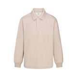 FLEECE LOUNGE MENS RELAXED POLO | DESERT HEATHER GREY
