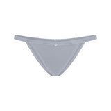 LIGHTWEIGHT COTTON LOGO PICOT STRING BIKINI | PEARL TONAL