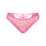 NOVELTY INTIMATES LACE UP BIKINI | PINK HEART PRINT